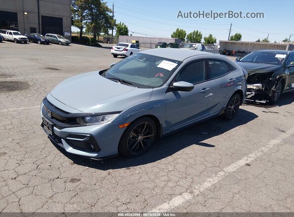 SHHFK7H46MU418394 2021 HONDA CIVIC Blue Առջևի ձախ երեք քառորդ տեսարան
