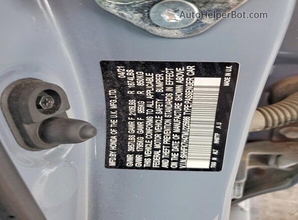 SHHFK7H47MU225686 2021 HONDA CIVIC Gray Engine compartment view