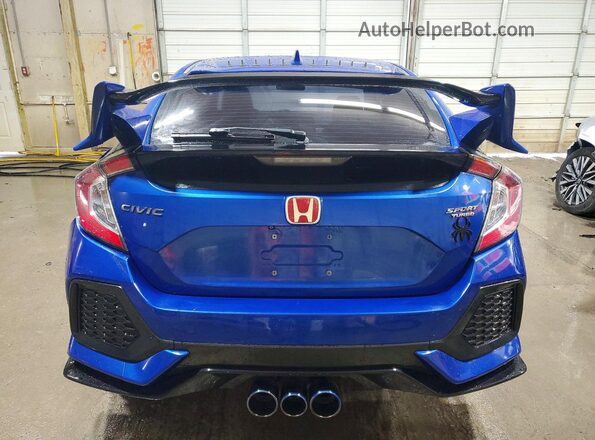 SHHFK7H49HU421957 2017 HONDA CIVIC Blue უკანა ხედი