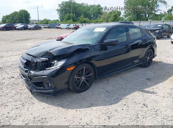SHHFK7H4XMU203102 2021 HONDA CIVIC Black Front left