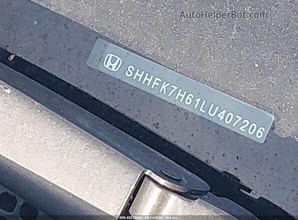 SHHFK7H61LU407206 2020 HONDA CIVIC Gray 