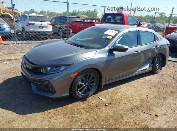 SHHFK7H62MU233065 2021 HONDA CIVIC Gray წინა მარცხენა ხედი სამი მეოთხედიდან