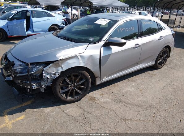 SHHFK7H62MU425876 2021 HONDA CIVIC Silver წინა მარცხენა ხედი სამი მეოთხედიდან