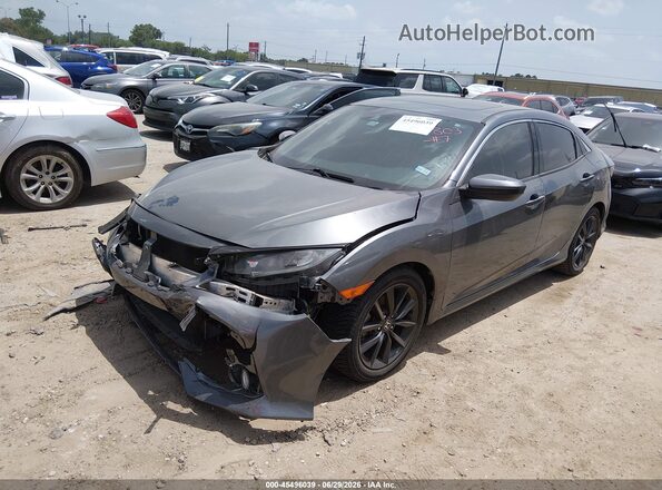 SHHFK7H63MU222995 2021 HONDA CIVIC Gray წინა მარცხენა ხედი სამი მეოთხედიდან