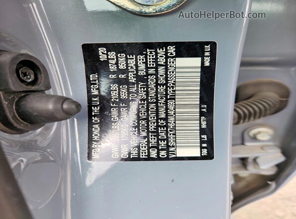 SHHFK7H64MU404690 2021 HONDA CIVIC Gray 