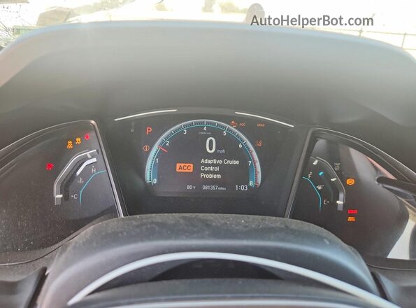 SHHFK7H68KU408965 2019 HONDA CIVIC White Вид щитка приладів
