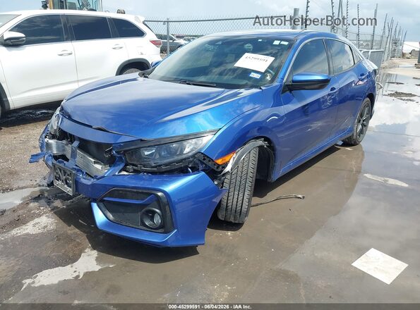 SHHFK7H89LU214268 2020 HONDA CIVIC Blue წინა მარცხენა ხედი სამი მეოთხედიდან
