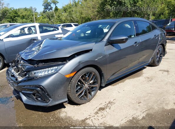 SHHFK7H93MU214213 2021 HONDA CIVIC Gray წინა მარცხენა ხედი სამი მეოთხედიდან