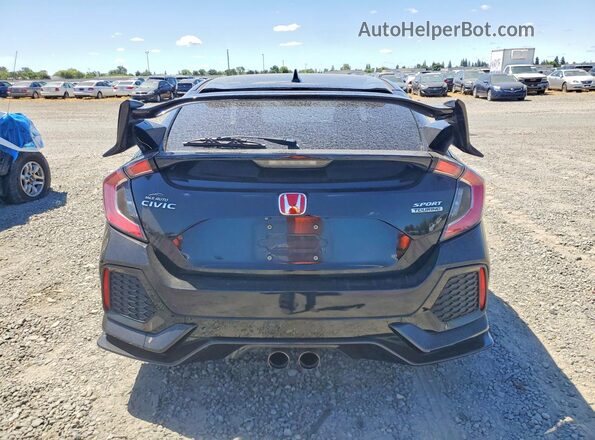 SHHFK7H96JU206196 2018 HONDA CIVIC Black Widok z tyłu