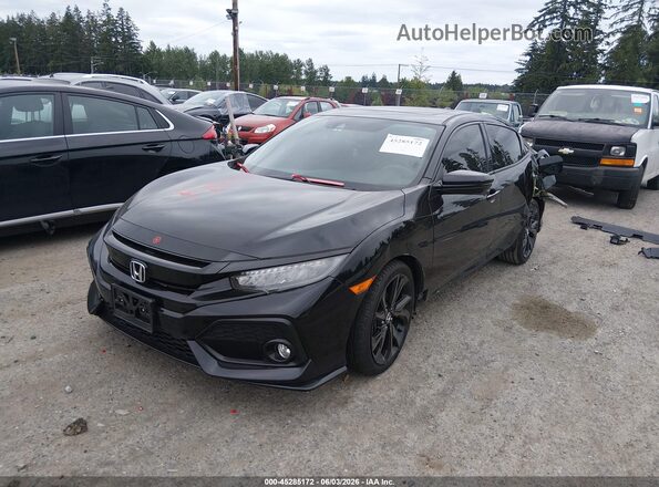 SHHFK7H97HU413285 2017 HONDA CIVIC Black წინა მარცხენა ხედი სამი მეოთხედიდან