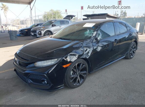 SHHFK7H99HU418570 2017 HONDA CIVIC Black Առջևի ձախ երեք քառորդ տեսարան