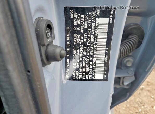 SHHFK7H99MU405795 2021 HONDA CIVIC Blue Engine compartment view