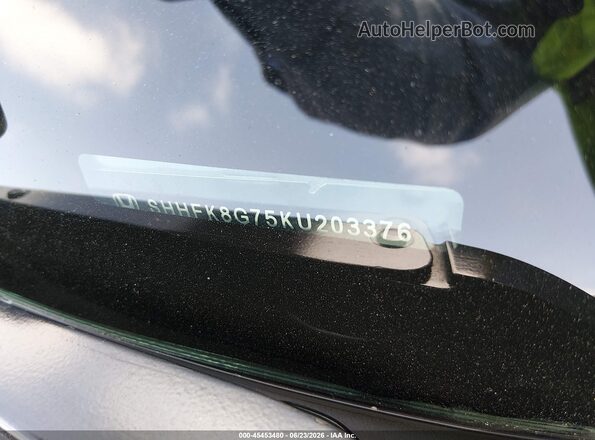 SHHFK8G75KU203376 2019 HONDA CIVIC TYPE R Gray Widok komory silnika