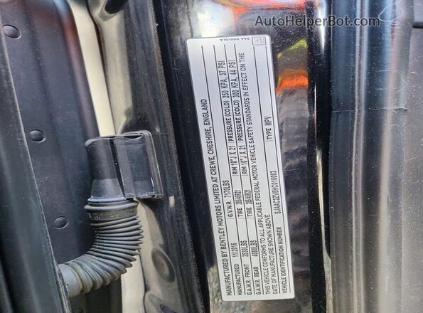 SJAAC2ZV5HC016003 2017 BENTLEY BENTAYGA Black VIN կոդի պիտակի տեսք