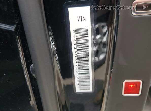 SJAAM2ZV1KC026743 2019 BENTLEY BENTAYGA Black Вид наклейки з VIN-кодом