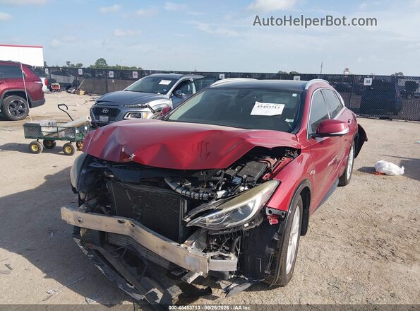 SJKCH5CP3JA004967 2018 INFINITI QX30 Red Առջևի ձախ երեք քառորդ տեսարան