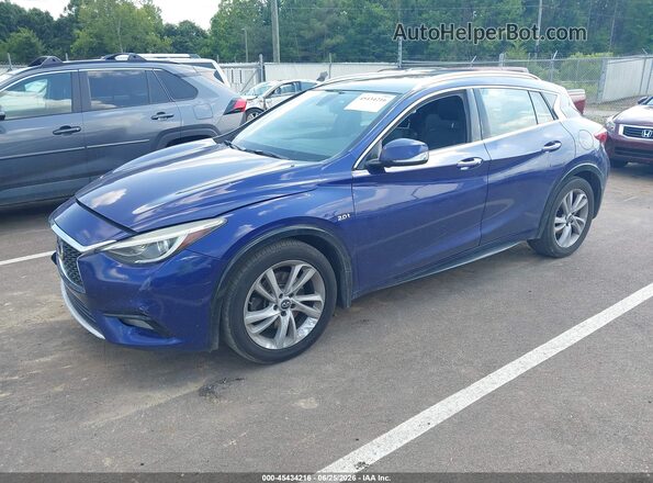 SJKCH5CP4JA005948 2018 INFINITI QX30 Purple Առջևի ձախ երեք քառորդ տեսարան