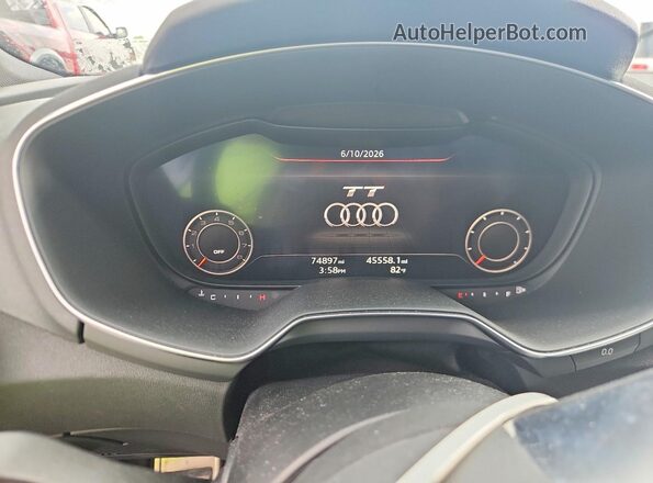 TRUAEAFV5K1002988 2019 AUDI TT White Instrument cluster view