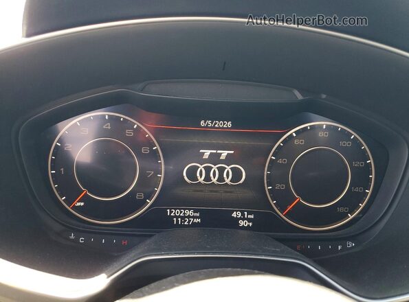 TRUC5AFV5H1006119 2017 AUDI TT White Vista del cuadro de instrumentos