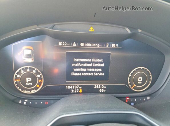 TRUC5AFVXH1011784 2017 AUDI TT White Instrument cluster view