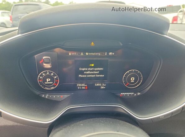TRUT5CFV9H1002778 2017 AUDI TT Gray Вид щитка приладів