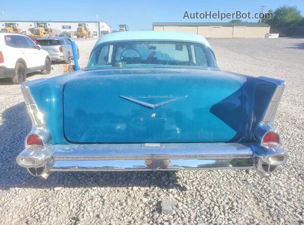 VB57L158283 1957 CHEVROLET BEL Blue უკანა ხედი