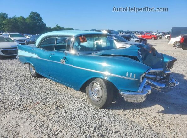 VB57L158283 1957 CHEVROLET BEL Blue წინა მარჯვენა