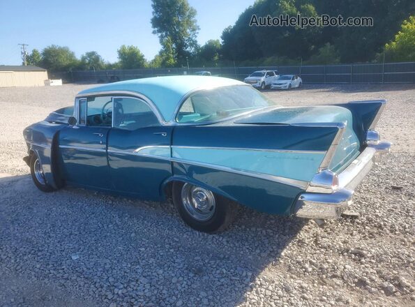 VB57L158283 1957 CHEVROLET BEL Blue უკანა მარცხენა