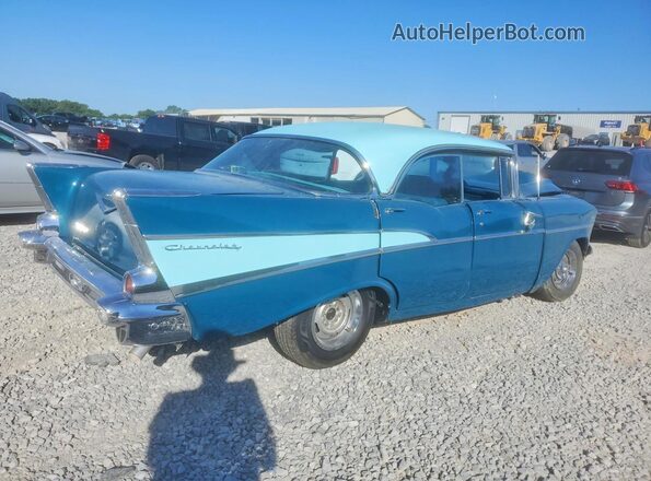 VB57L158283 1957 CHEVROLET BEL Blue უკანა მარჯვენა