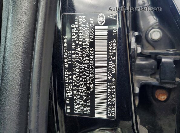 VNKKTUD32GA056206 2016 TOYOTA YARIS Black Widok komory silnika