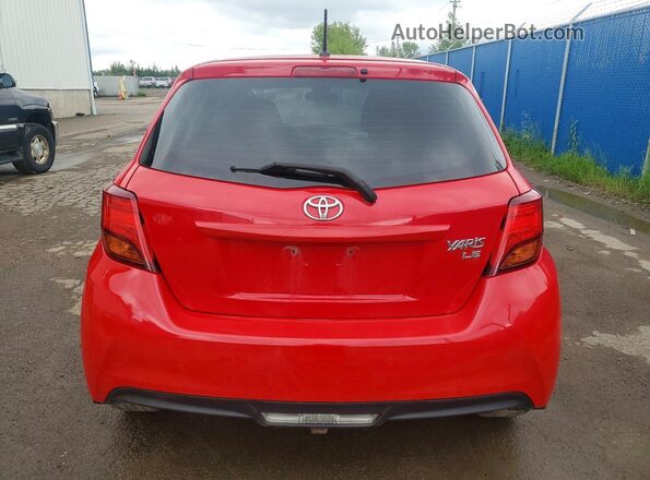 VNKKTUD36HA077111 2017 TOYOTA YARIS Red უკანა ხედი
