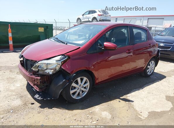 VNKKTUD38HA082987 2017 TOYOTA YARIS Red Առջևի ձախ երեք քառորդ տեսարան
