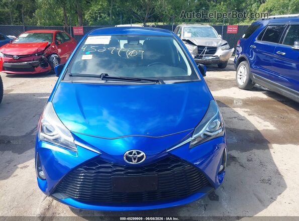 VNKKTUD3XJA092264 2018 TOYOTA YARIS Blue Սարքավորումների վահանակի տեսք