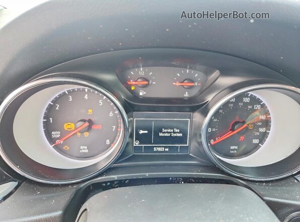 W04GL6SX3L1007262 2020 BUICK REGAL White Widok zestawu wskaźników