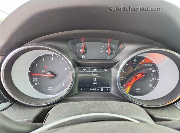 W04GL6SX4K1010606 2019 BUICK REGAL Silver Սարքավորումների վահանակի տեսք