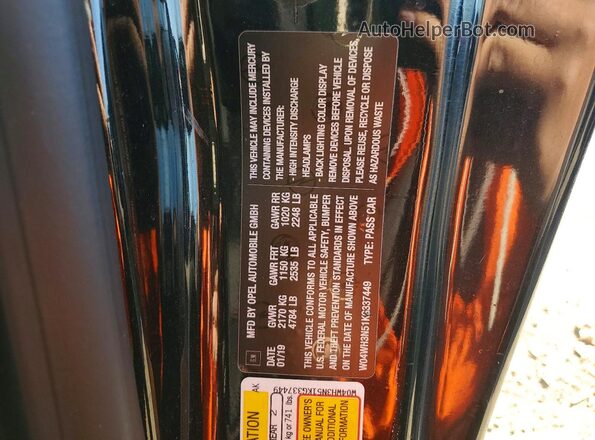 W04WH3N51KG337449 2019 BUICK CASCADA Black Engine compartment view