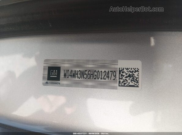 W04WH3N56HG012479 2017 BUICK CASCADA Silver Widok komory silnika
