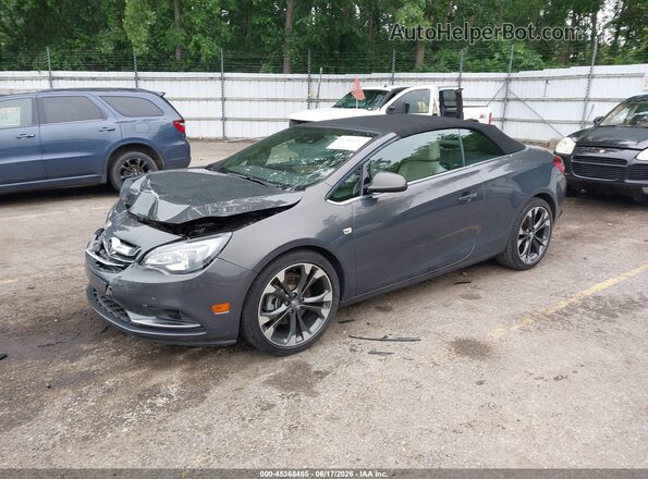 W04WT3N53GG097956 2016 BUICK CASCADA Gray Առջևի ձախ երեք քառորդ տեսարան