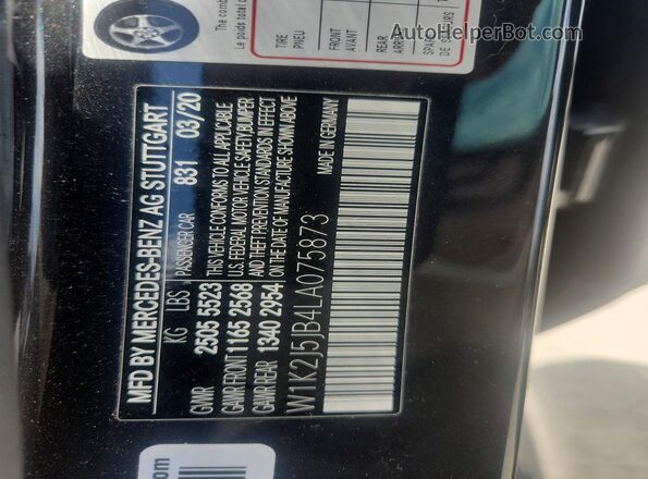 W1K2J5JB4LA075873 2020 MERCEDES-BENZ CLS-CLASS Charcoal Вид підкапотного простору