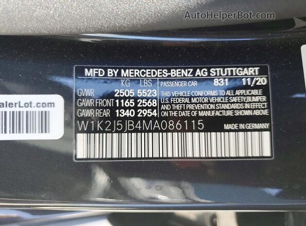 W1K2J5JB4MA086115 2021 MERCEDES-BENZ CLS-CLASS Gray Շարժիչի բաժամունքի տեսք