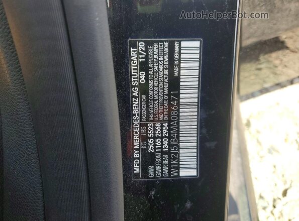 W1K2J5JB4MA086471 2021 MERCEDES-BENZ CLS-CLASS Black Widok komory silnika
