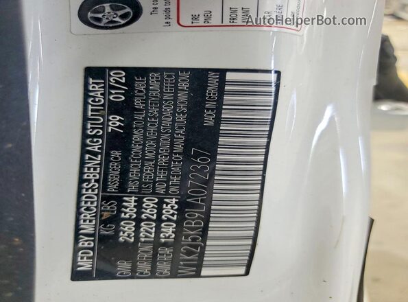 W1K2J5KB9LA072367 2020 MERCEDES-BENZ CLS-CLASS White Vista del compartimento del motor