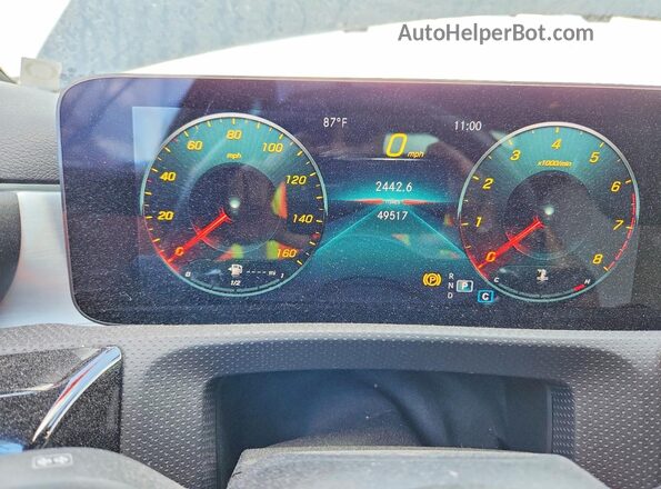 W1K3G4EB2NJ361652 2022 MERCEDES-BENZ A Черный Вид щитка приборов