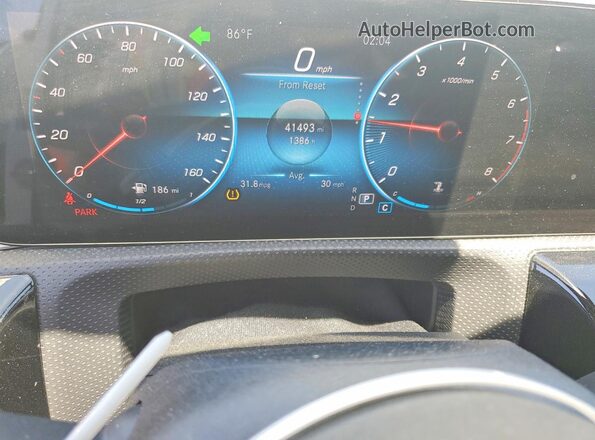W1K3G4EB4NJ370868 2022 MERCEDES-BENZ A Белый Вид щитка приборов