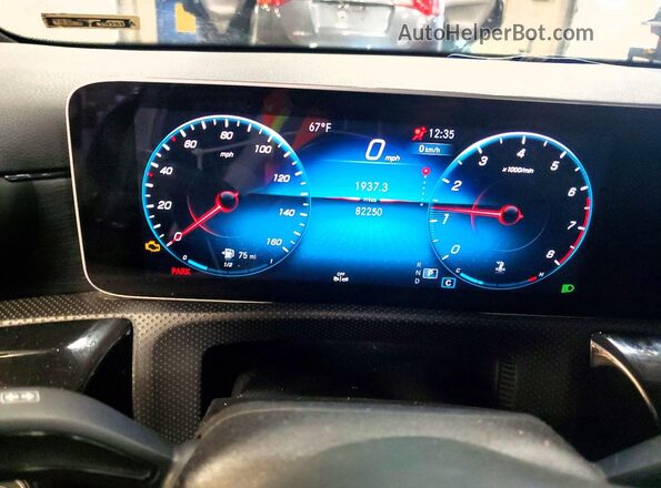 W1K3G4FB0LW043673 2020 MERCEDES-BENZ A Gray Սարքավորումների վահանակի տեսք