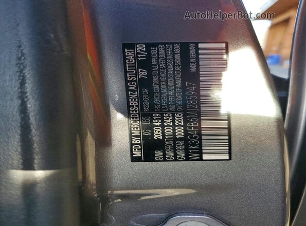 W1K3G4FB6MJ285947 2021 MERCEDES-BENZ A Gray Widok komory silnika