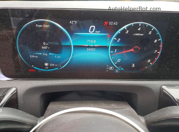 W1K3G4FB6NJ350135 2022 MERCEDES-BENZ A Черный Вид щитка приборов