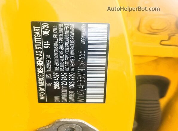 W1K5J4HB5MN157666 2021 MERCEDES-BENZ CLA-CLASS Желтый Вид подкапотного пространства