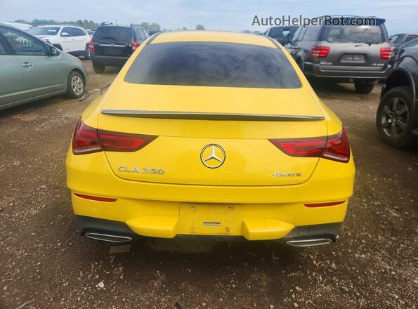 W1K5J4HB5MN157666 2021 MERCEDES-BENZ CLA-CLASS Желтый Вид сзади