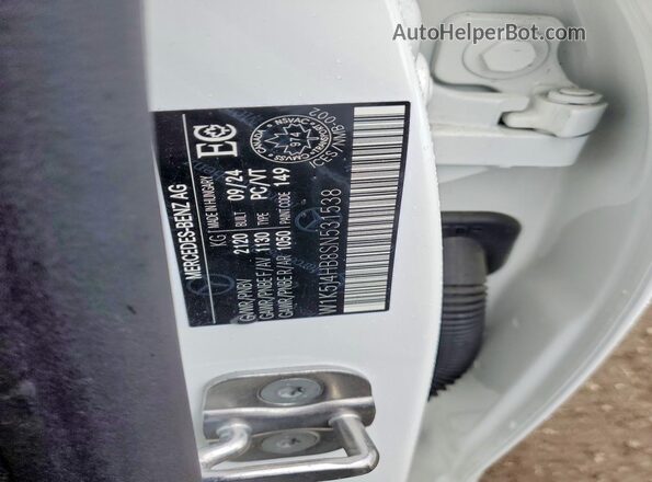 W1K5J4HB8SN531538 2025 MERCEDES-BENZ CLA-CLASS White Widok naklejki z numerem VIN